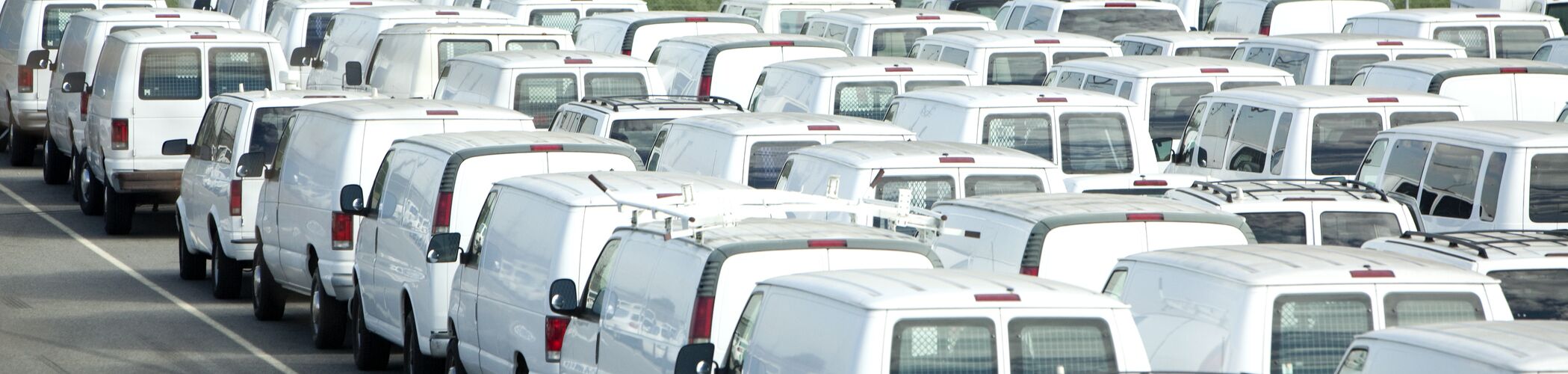 fleet of white vans